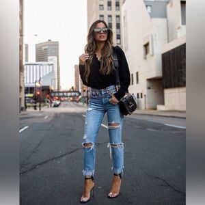 GRLFRND Karolina High Rise Distressed Jeans - A Little More Love